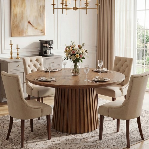 Round dining table for 6 - dining,