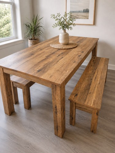 Rustic brown wooden - rustic, dining