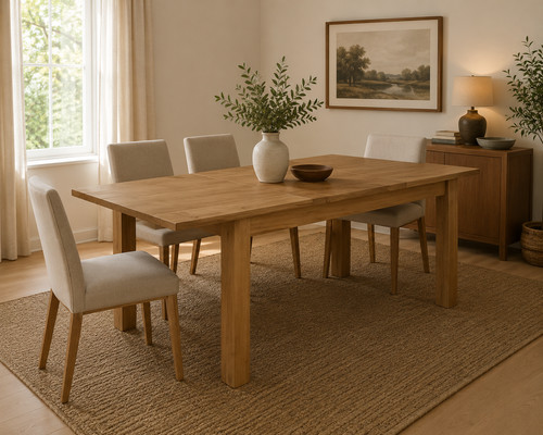 Solid rustic oak extending - oak,