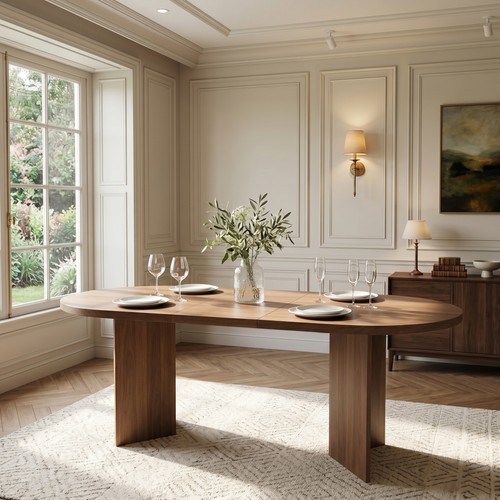 180cm oval dining table - oval, 6