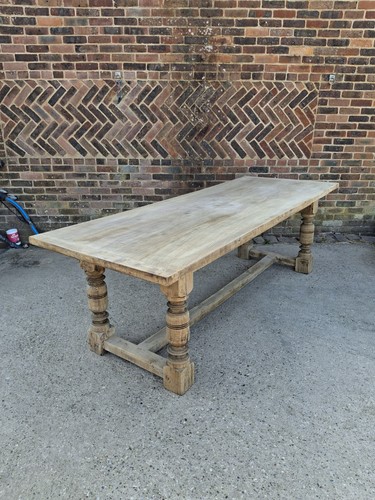 Bleached oak refectory dining - bleached,