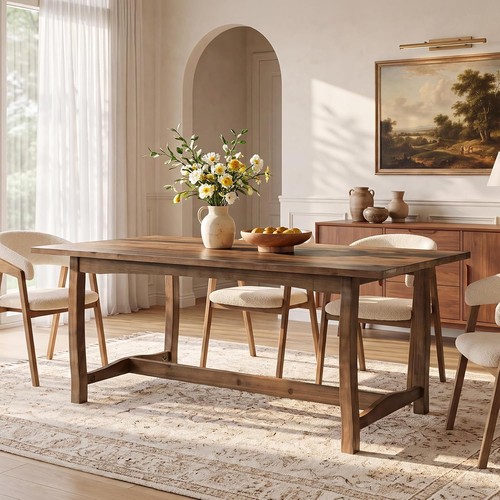 160cm solid wood rectangular - 160cm,
