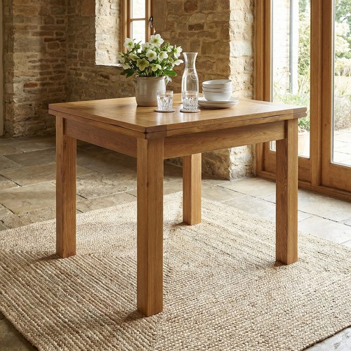 Dining table rustic oak square - rustic,