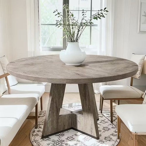 Round dining table brown - dining,