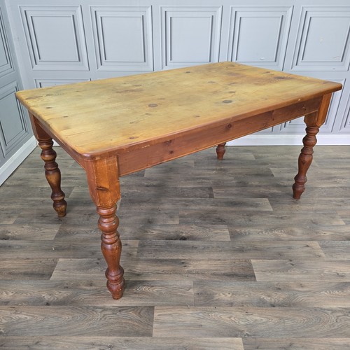 Vintage pine dining table - pine,