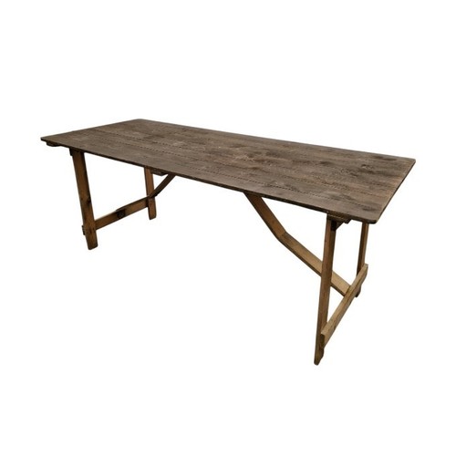 Rustic trestle table vintage - rustic,