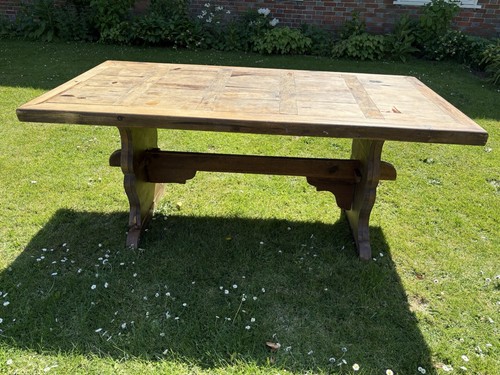 Rustic farmhouse wooden dining - farmhouse,