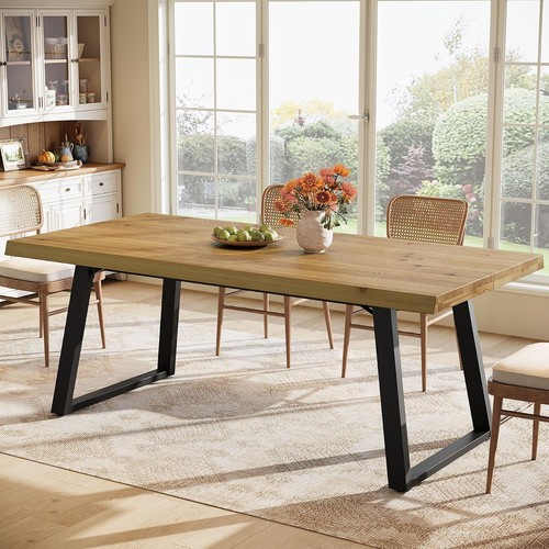 Solid wood dining table - 63",